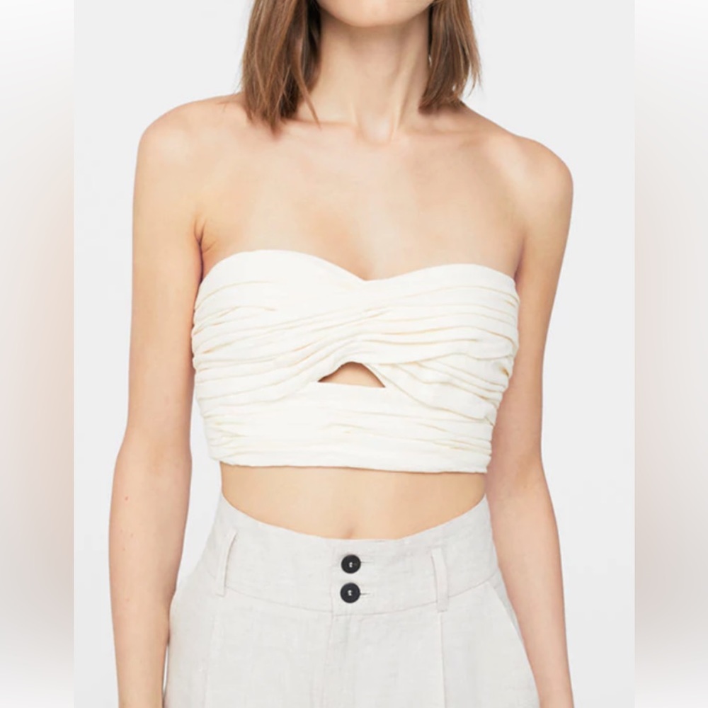 Mango strapless crop top